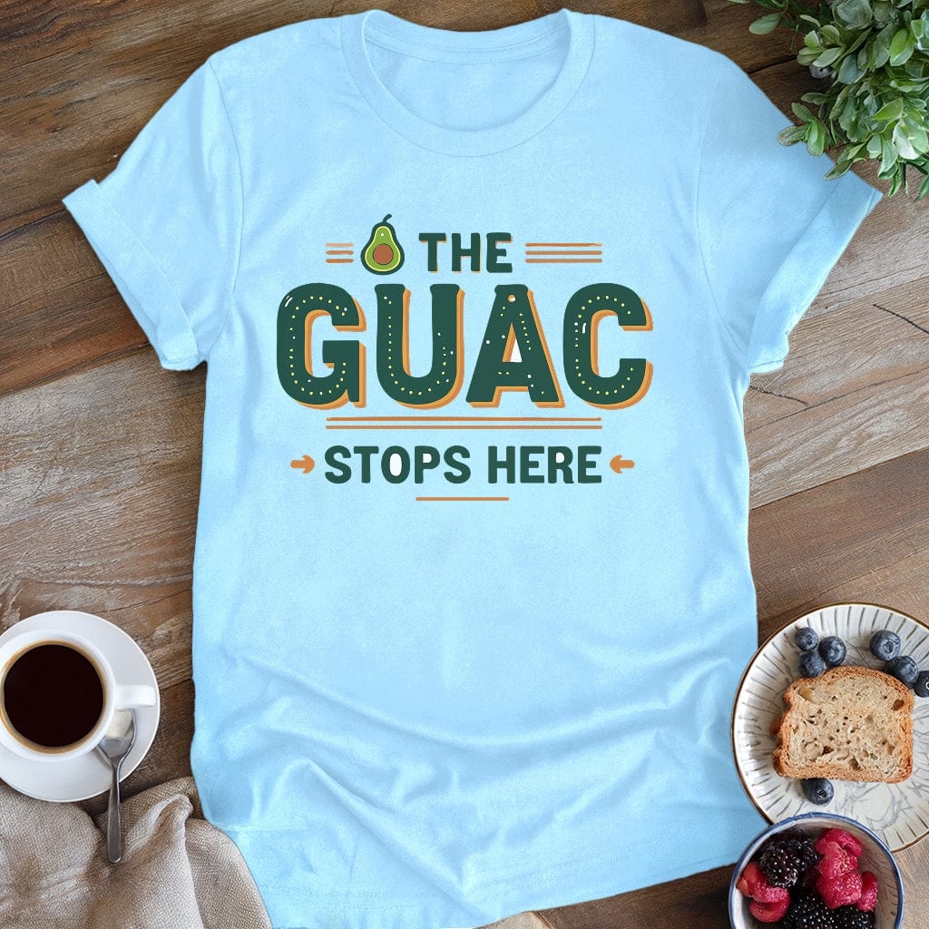 wearyourapron Guac Stops T-Shirt T-Shirt Light Blue / S