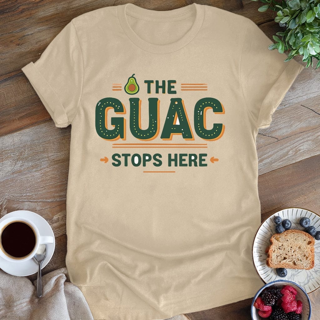 wearyourapron Guac Stops T-Shirt T-Shirt Natural / S