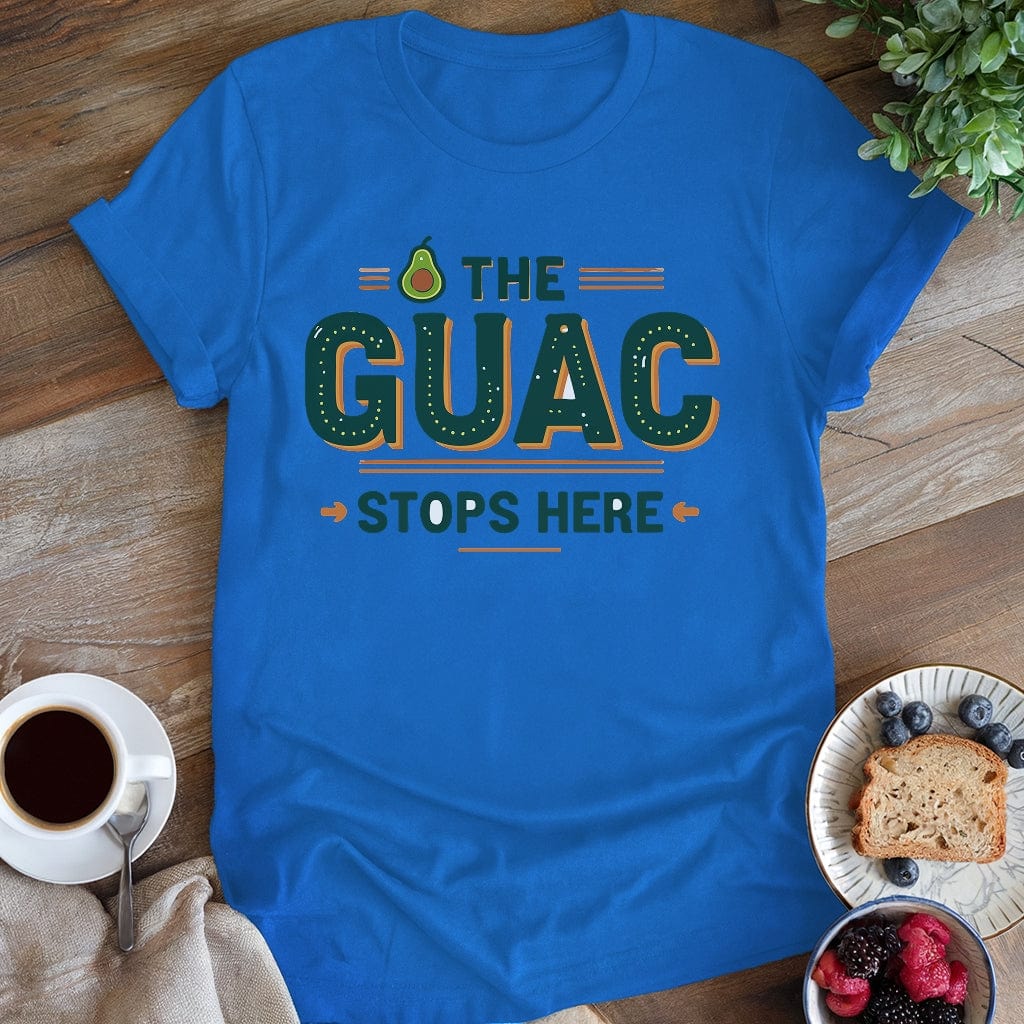 wearyourapron Guac Stops T-Shirt T-Shirt Royal / S