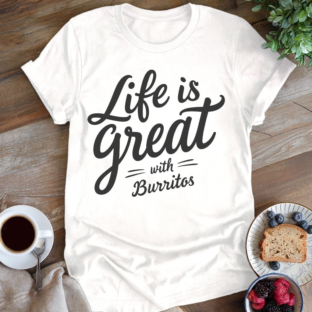 wearyourapron Life is Great T-Shirt T-Shirt White / S