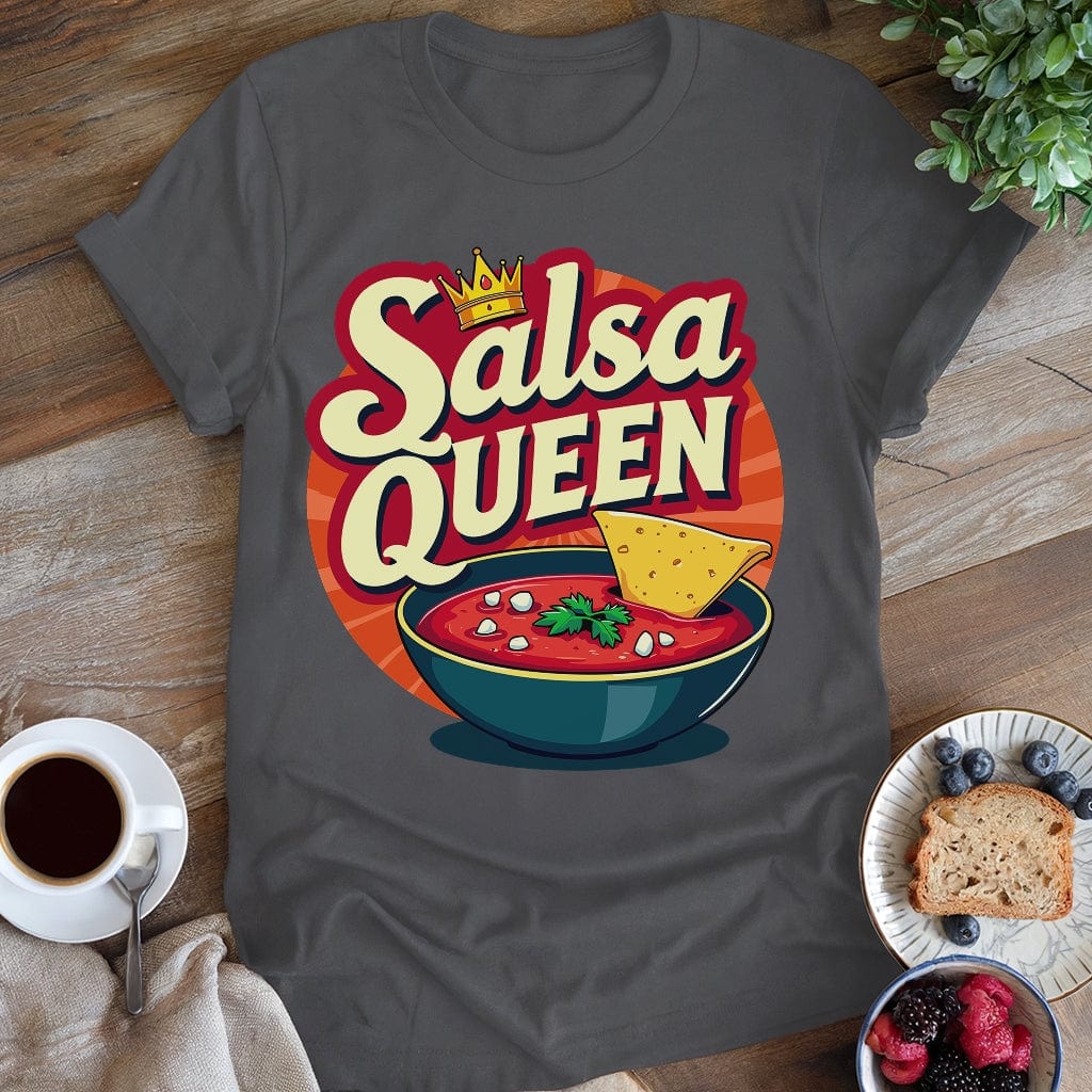 wearyourapron Salsa Queen T-Shirt T-Shirt Charcoal / S