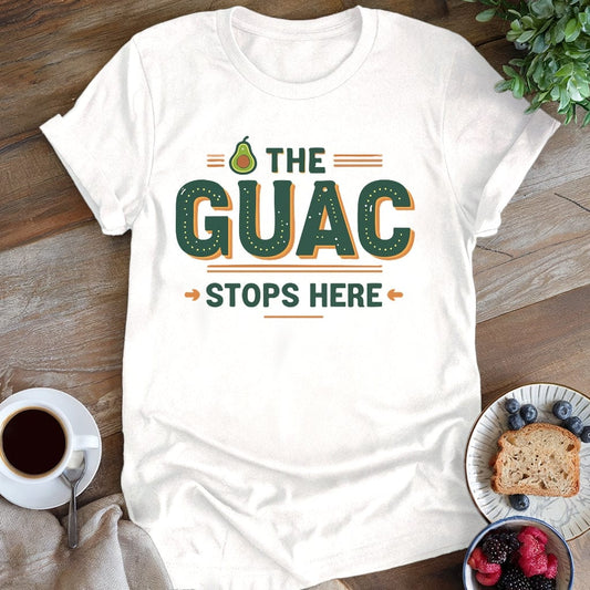 wearyourapron Guac Stops T-Shirt T-Shirt White / S